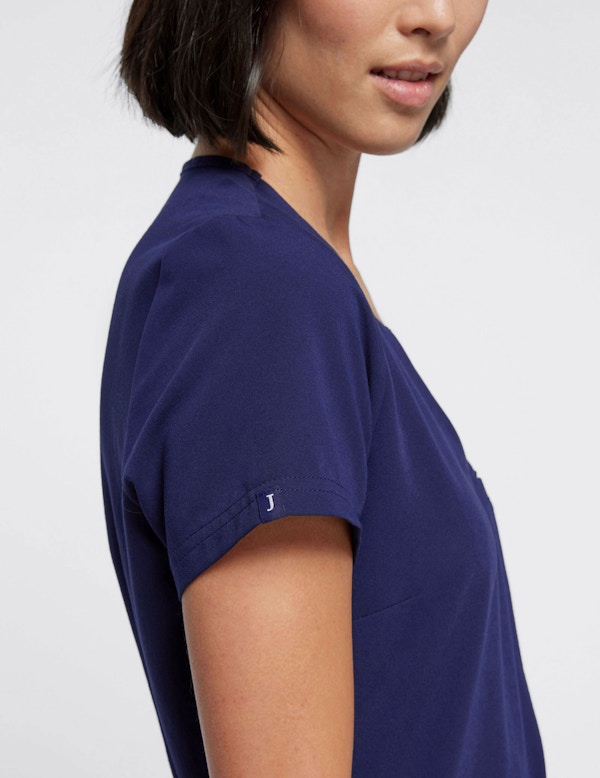 Women's Navy 1Pocket TuckIn Scrub Top Jaanuu