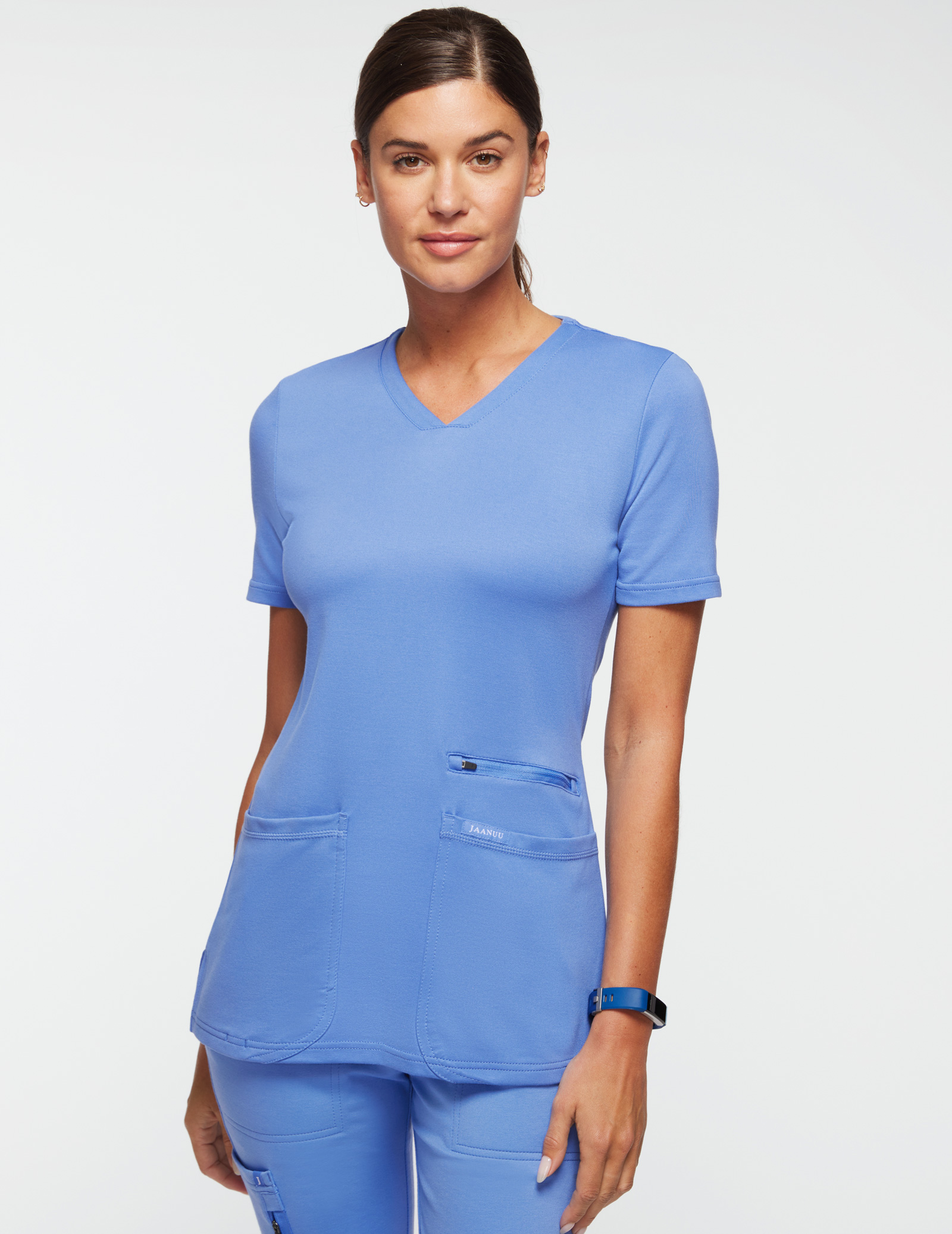 Nurse Mates Women's Ceil Blue Lauren Scrub Top Size M * 