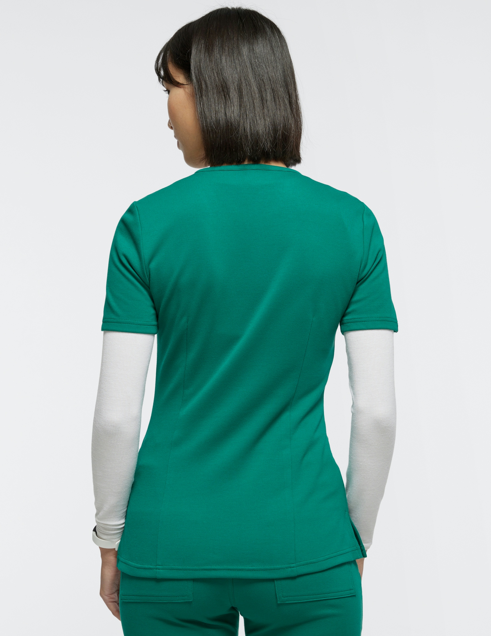Women's Hunter Green 4Pocket VNeck Scrub Top Jaanuu