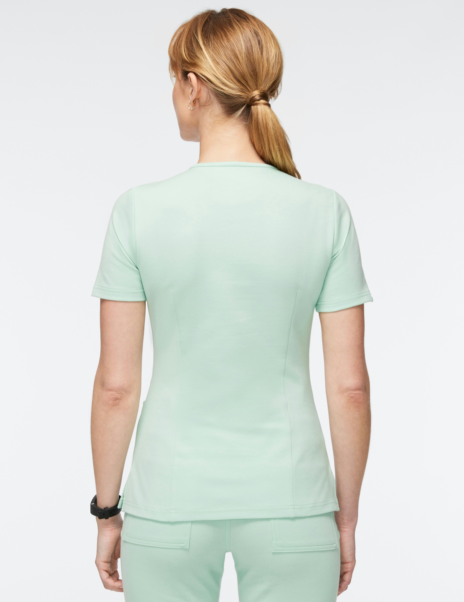 Women's 4Pocket VNeck Scrub Top in Seafoam Medical Scrubs by Jaanuu