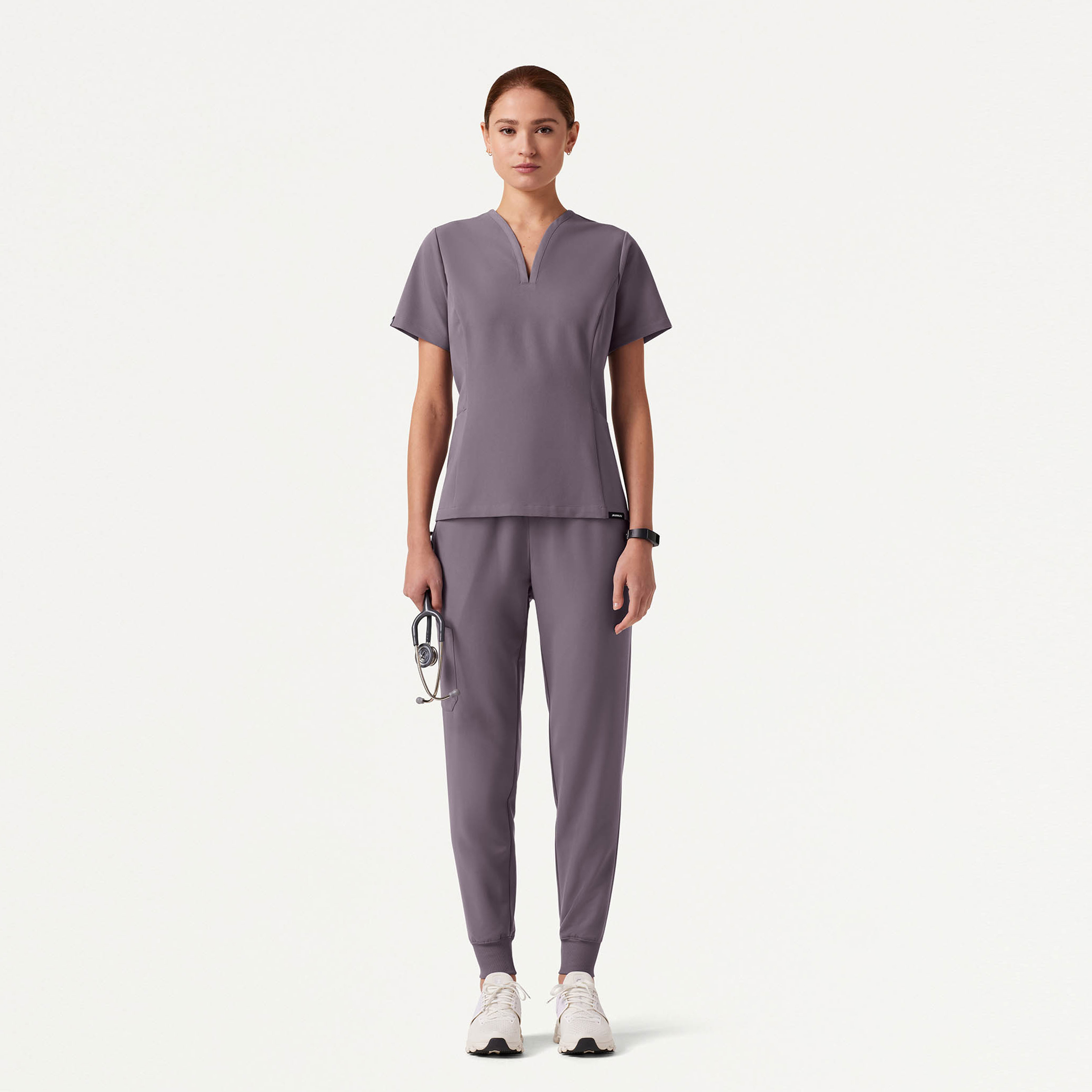 Women's Gray Medical Scrubs Jaanuu