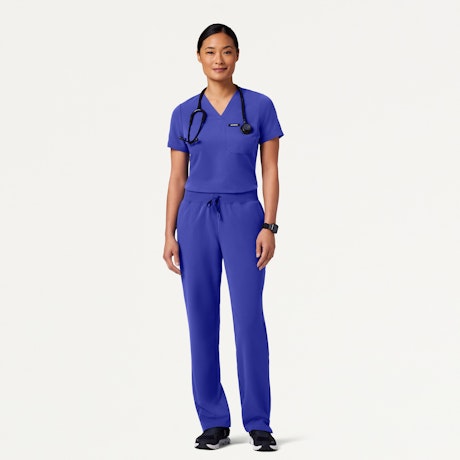 Female Top and bottom Blue Cotton Nursing Uniform, Size: S-XL at