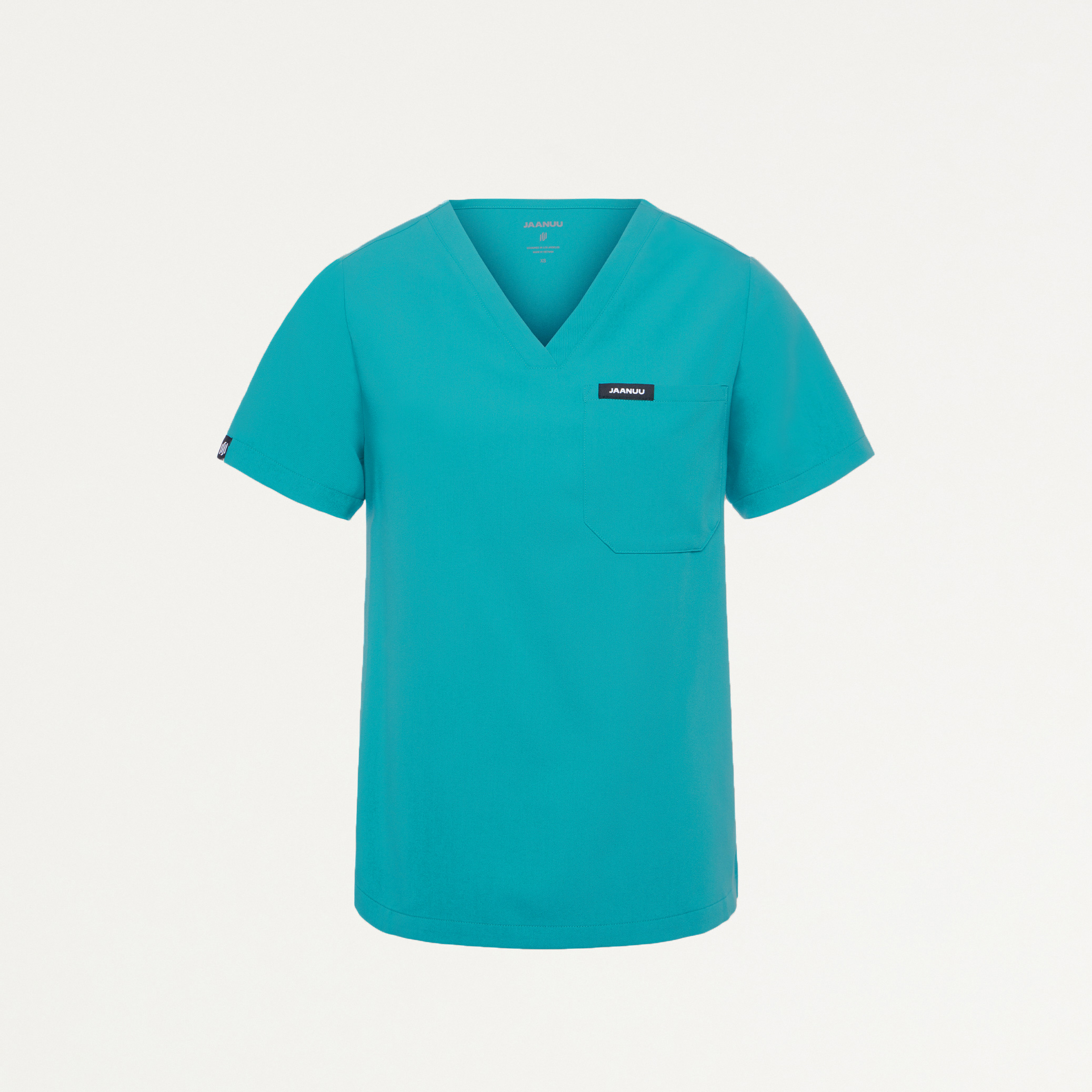 Rhena Essential 1Pocket Scrub Top in Aqua Women's Tops by Jaanuu