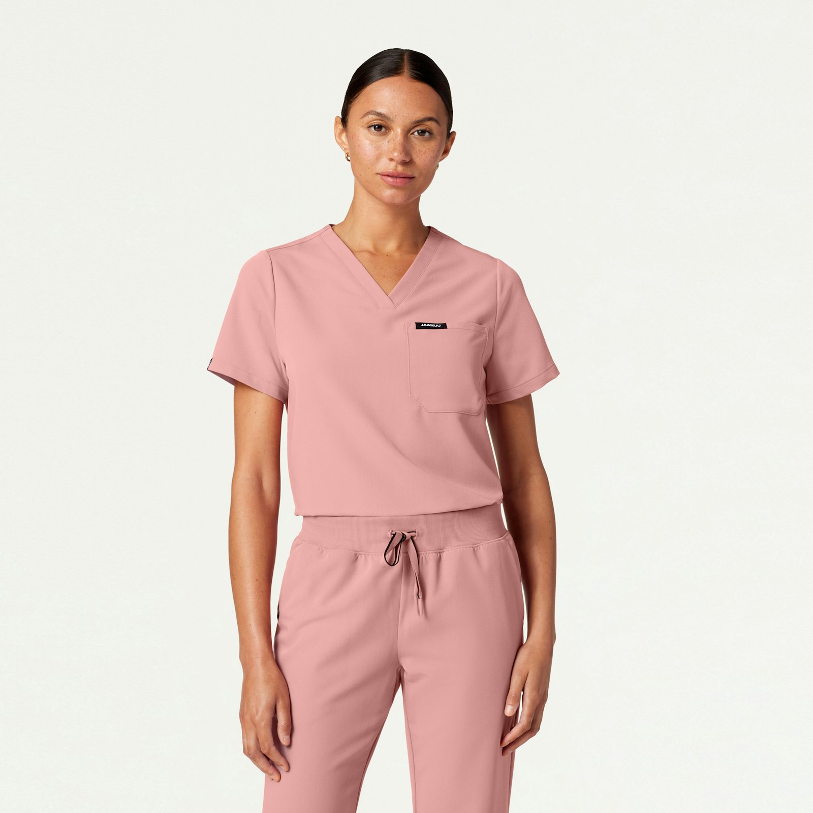 Emigrere fup Mathis Rhena Classic Scrub Top in Mauve - Women's Tops by Jaanuu