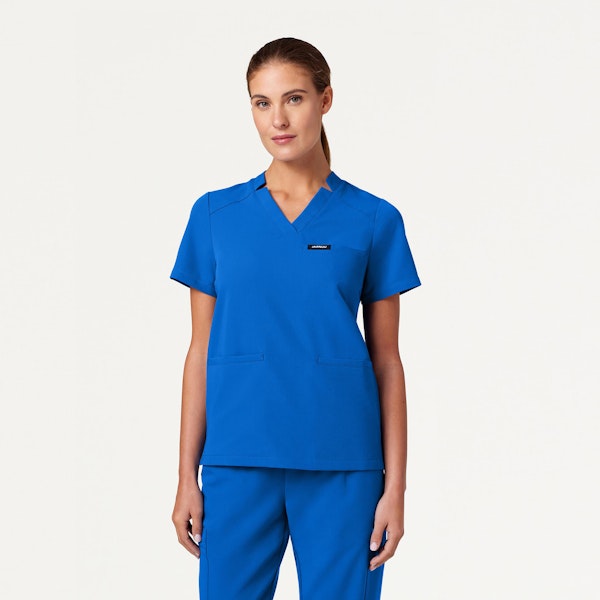 Sherly Uniforms Royal Blue Butterfly Surplice Scrub Top & Pants