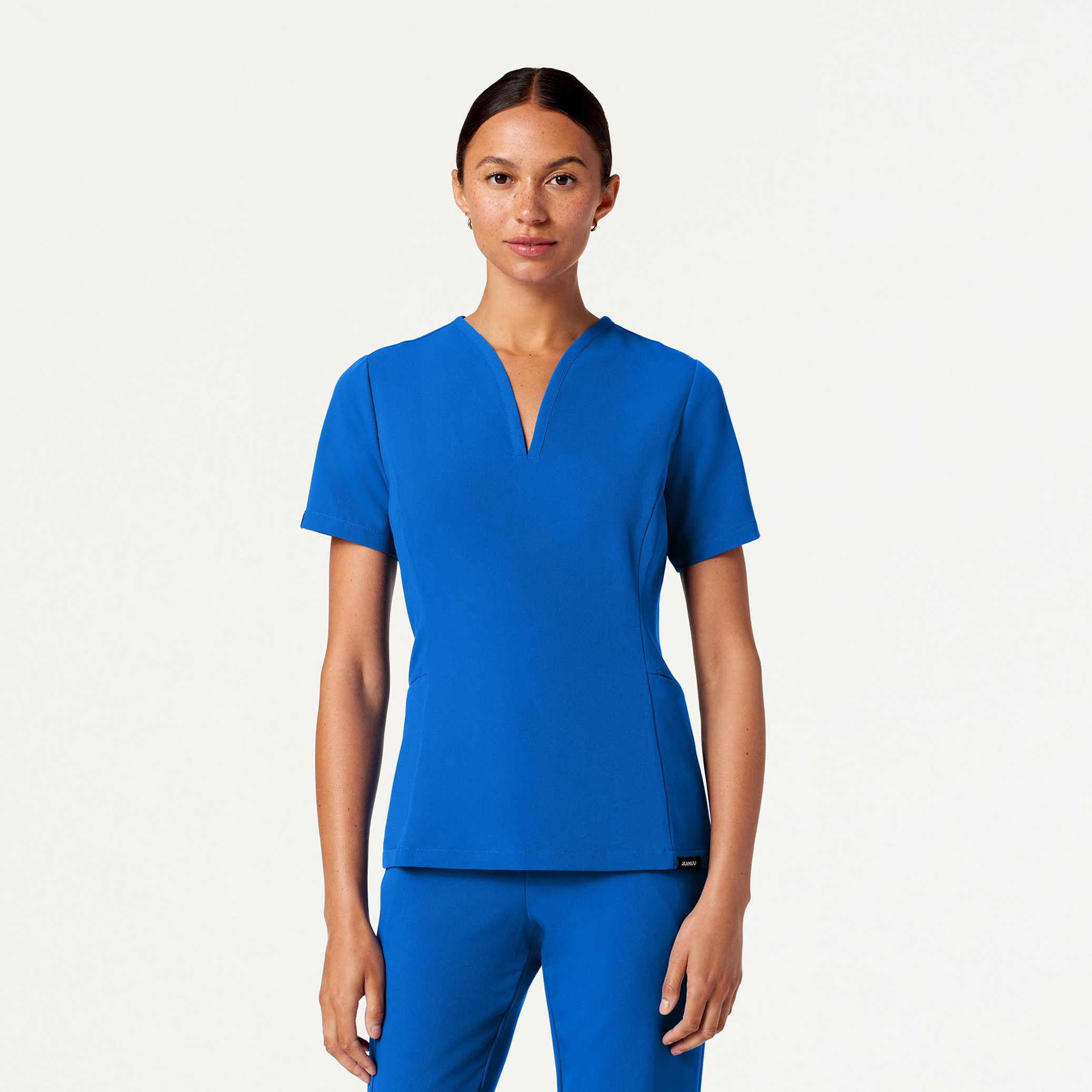 Jaanuu store Women's Royal Blue Scrubs Top and Jogger Set - Size XS