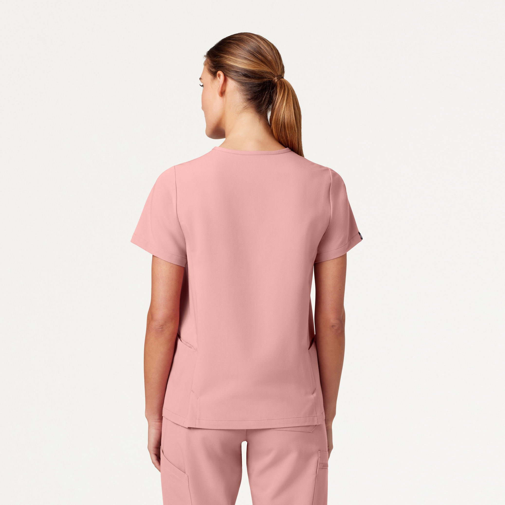 Magna 3Pocket Scrub Top in Mauve Women's Tops by Jaanuu