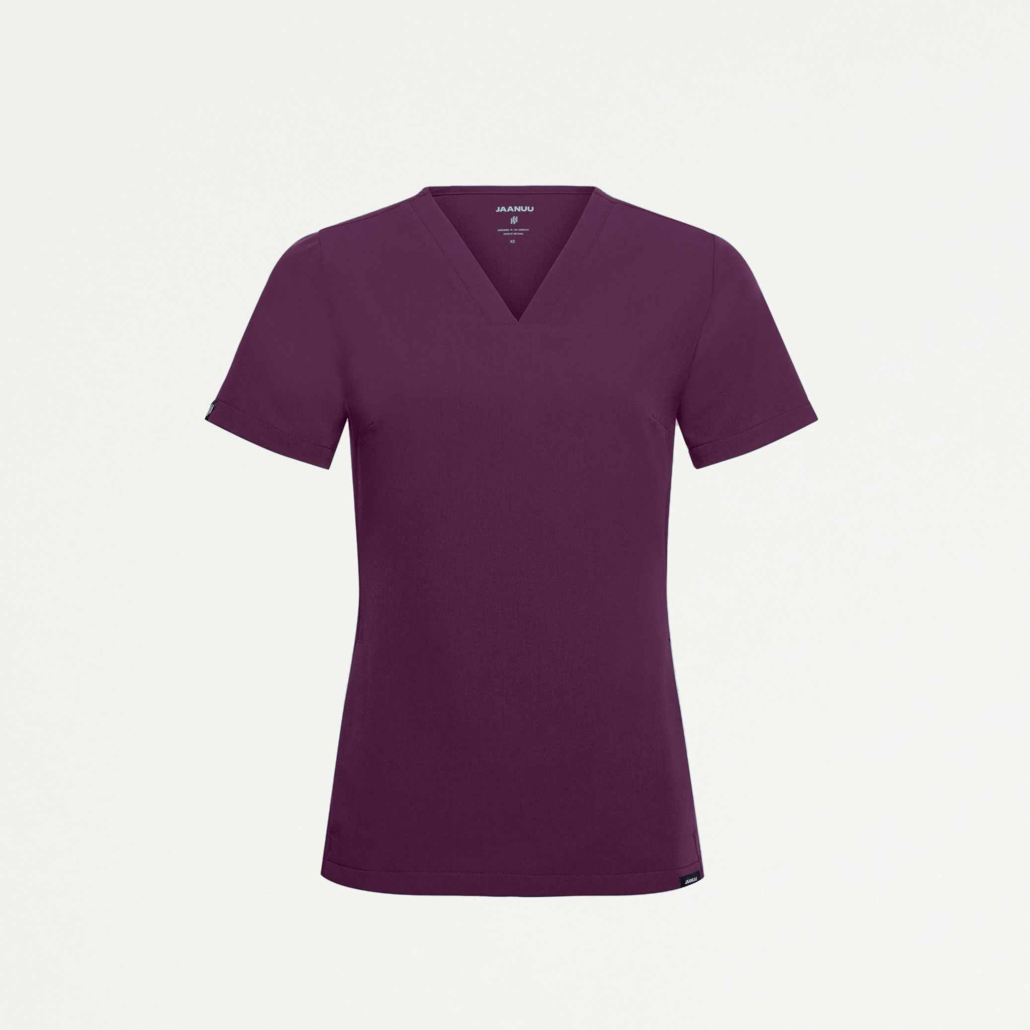 Carte Slim 2Pocket Scrub Top in Dark Amethyst Women's Tops by Jaanuu