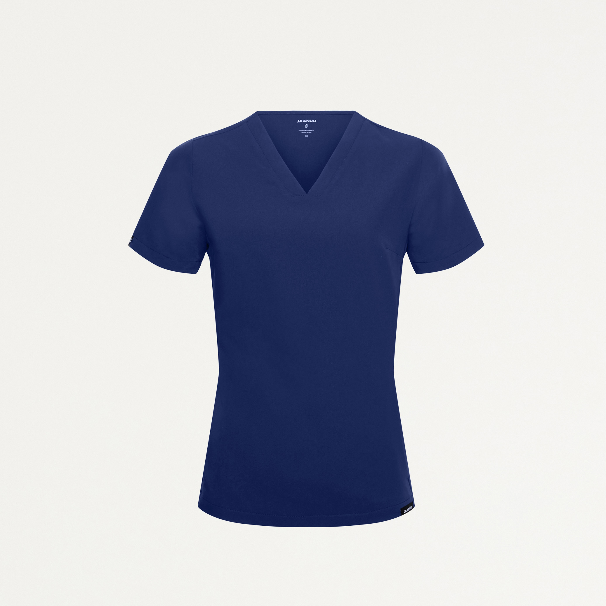 Carte Slim 2Pocket Scrub Top in Navy Blue Women's Tops by Jaanuu
