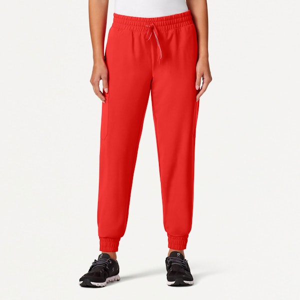 Neo Classic Scrub Jogger in Solar Red - Women's Pants by Jaanuu