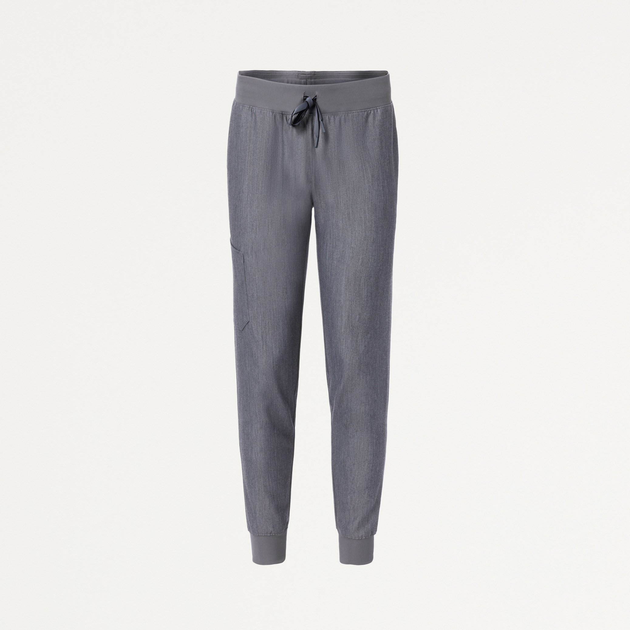 Silex Slim Knit-Waist Scrub Jogger in Heather Gray - Women's Pants by Jaanuu