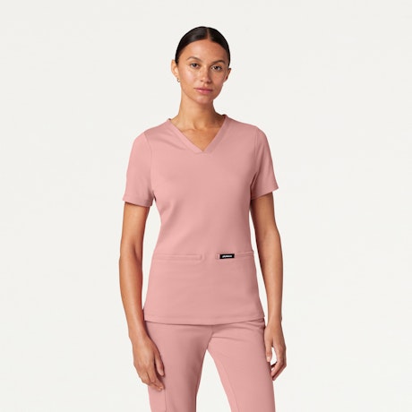 Butter-Soft STRETCH Active Color Block Scrub Top
