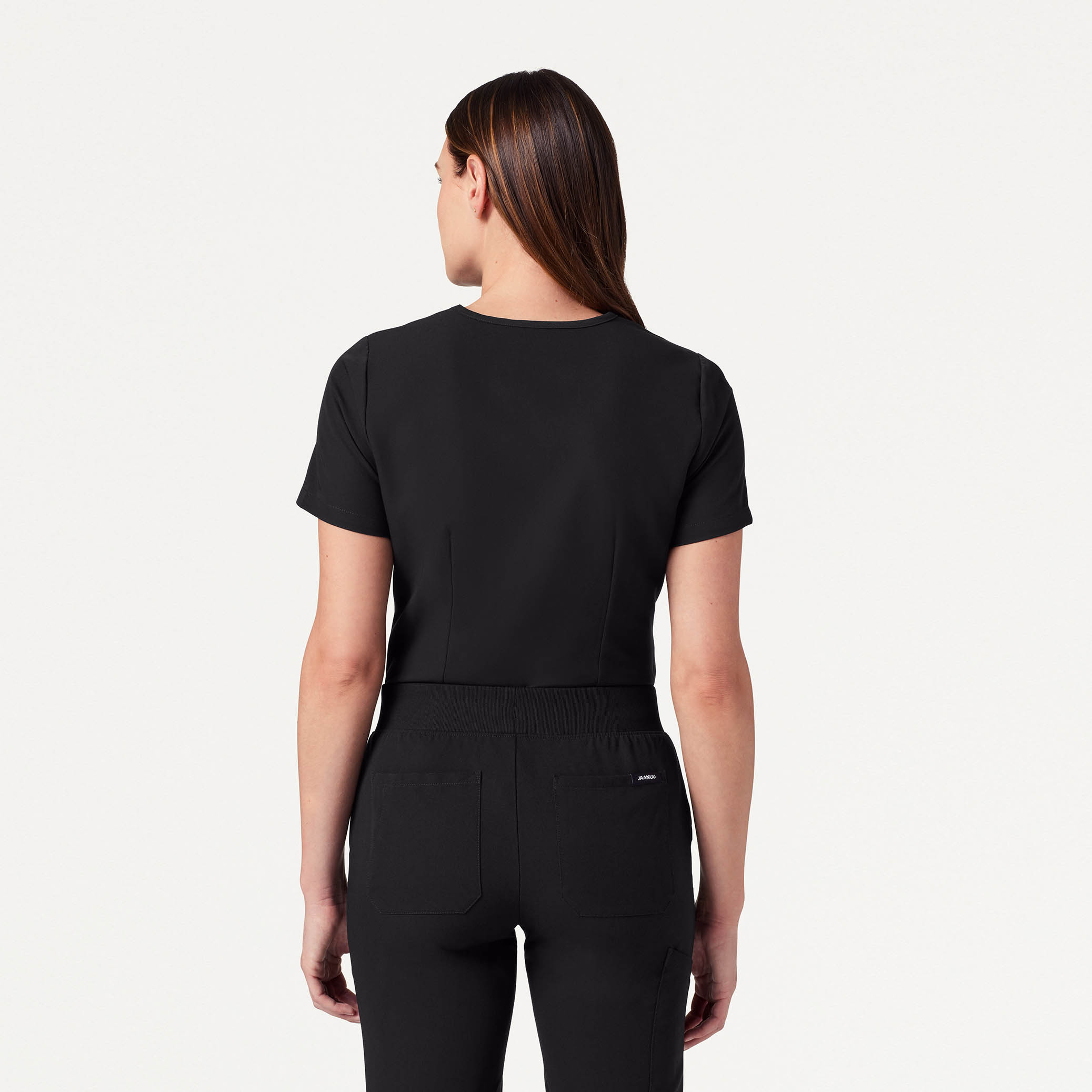 The Alex Vest Scrub Set Black Jaanuu