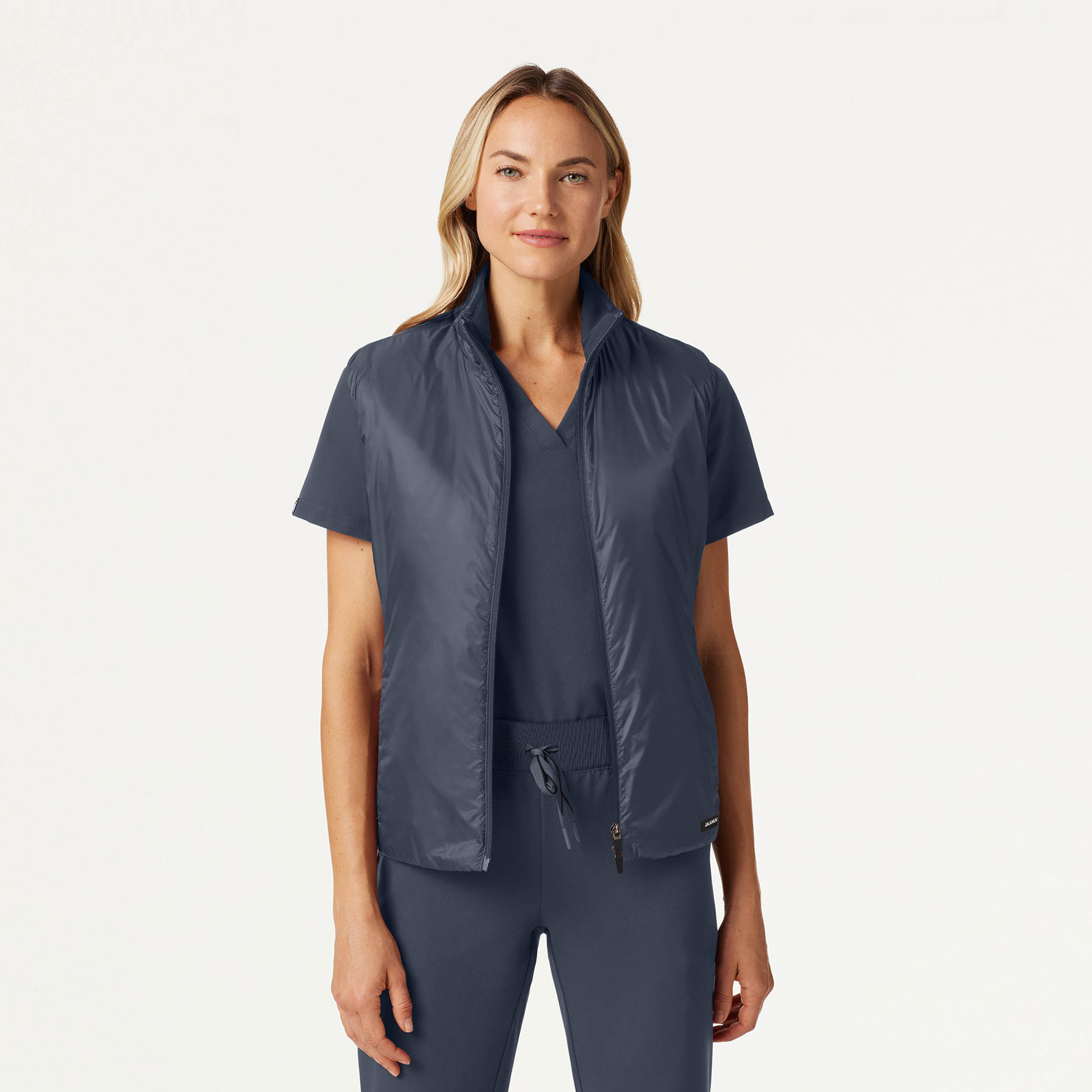 The Alex Vest Scrub Set Carbon Gray Jaanuu