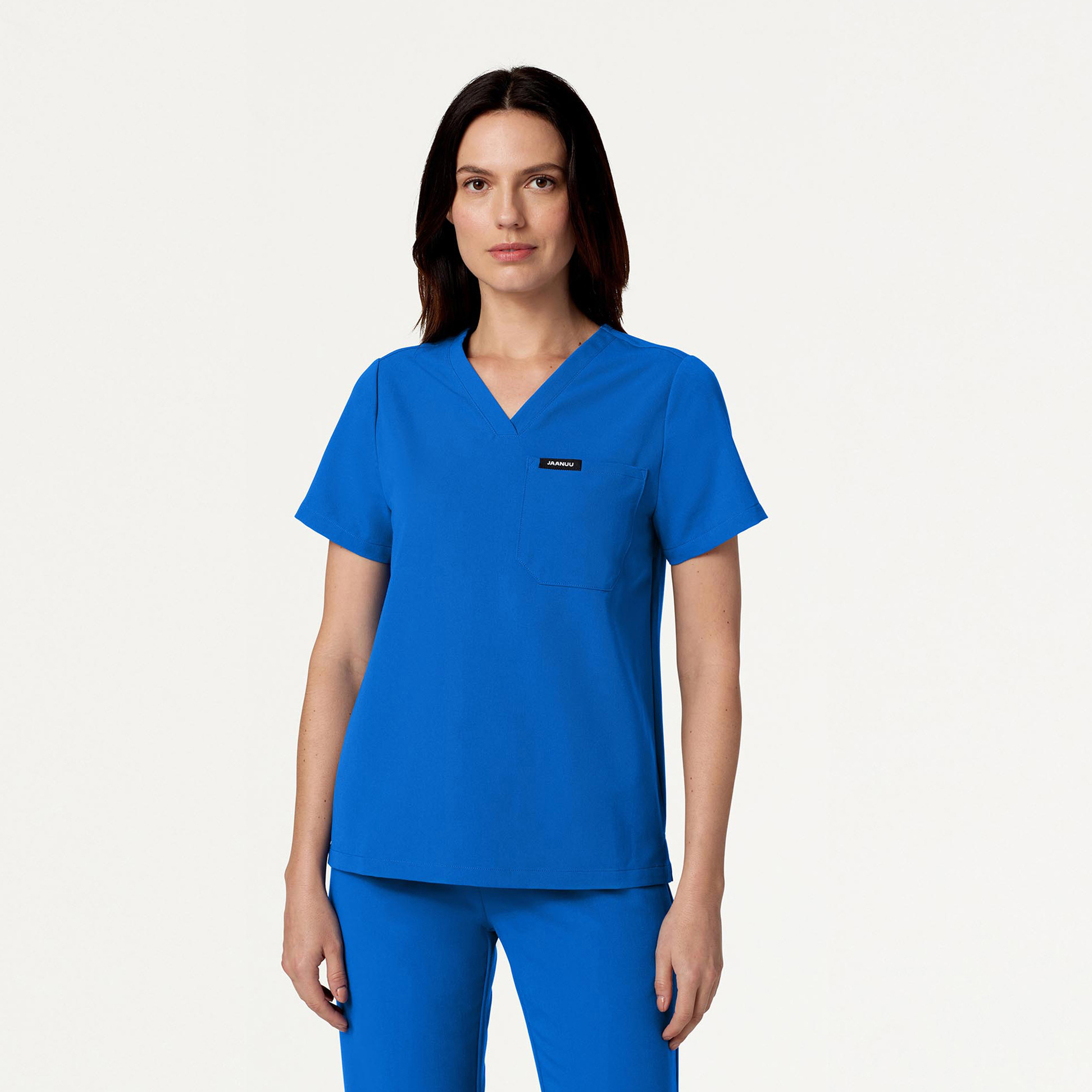The Ava Essential Scrub Set Royal Blue Jaanuu