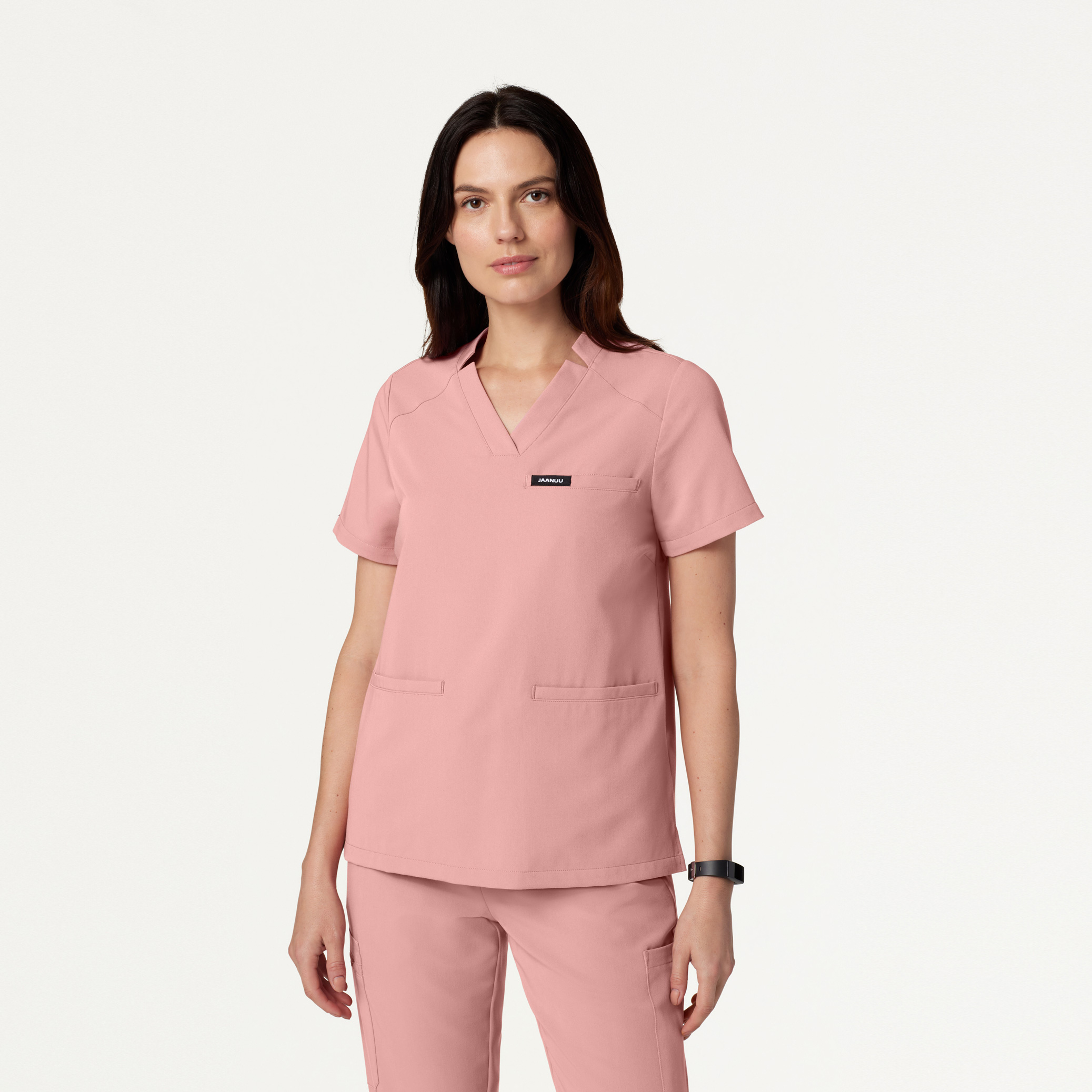 Jaanuu Women's Wine shops Scrubs Top and Jogger Set - Size S