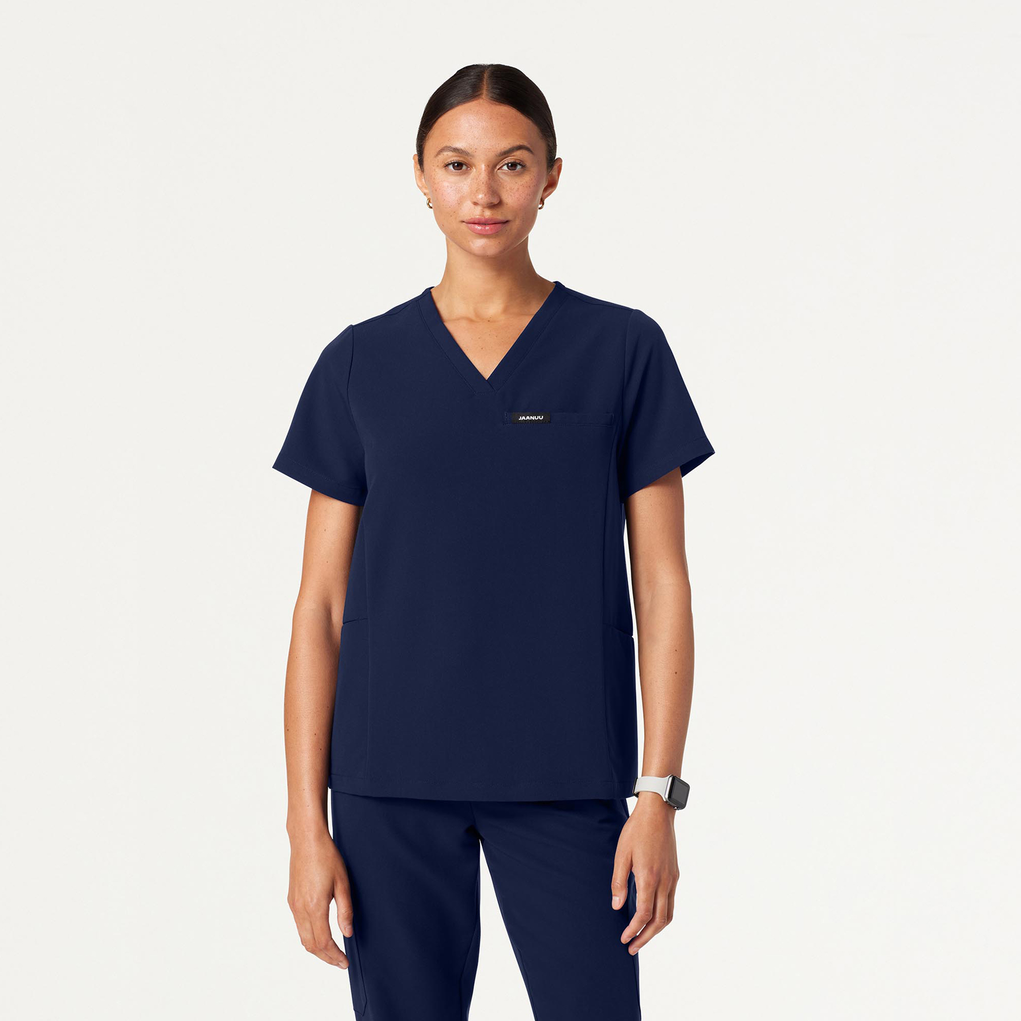 Jaanuu Women's Black Scrubs Top and Jogger Set - hotsell Size XXS