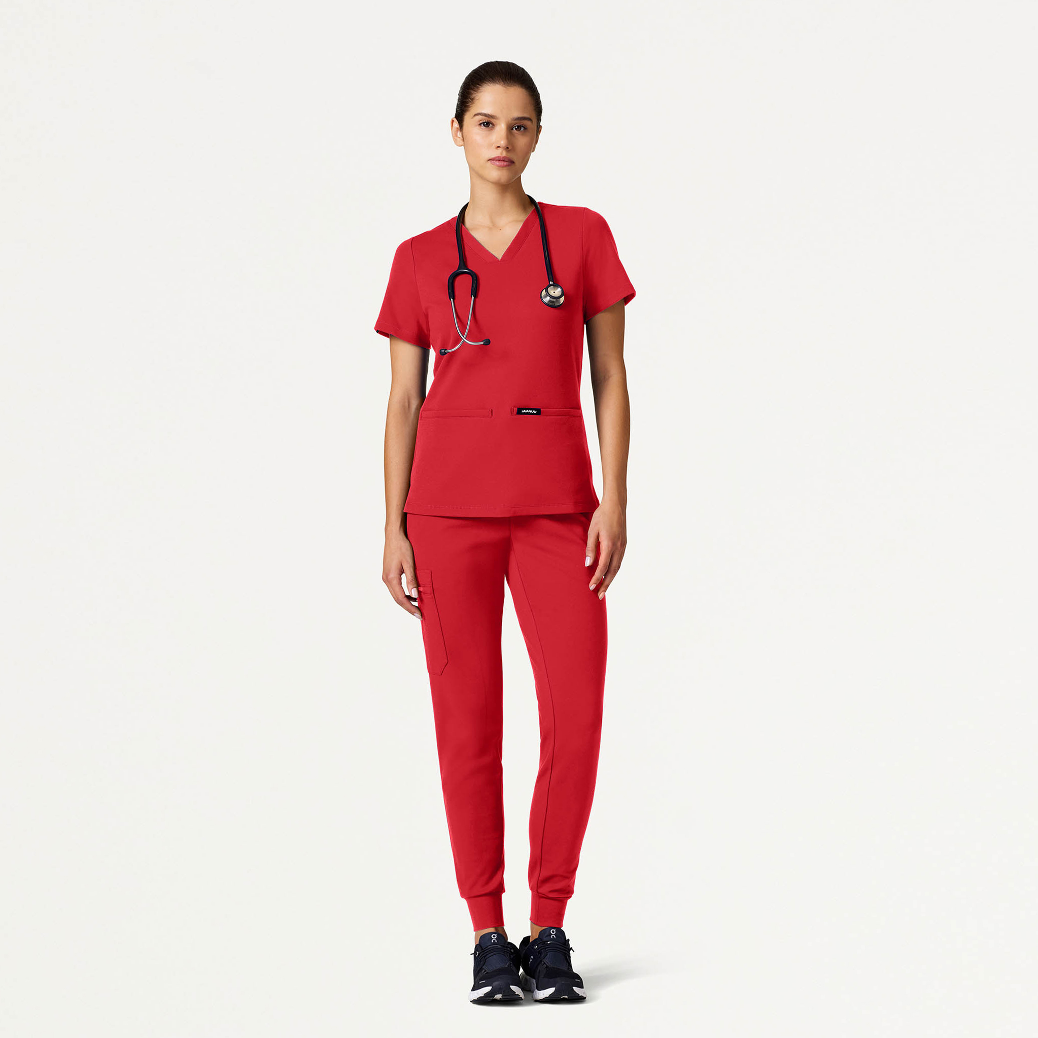 The Newland Essential Scrub Set - Brilliant Red | Jaanuu