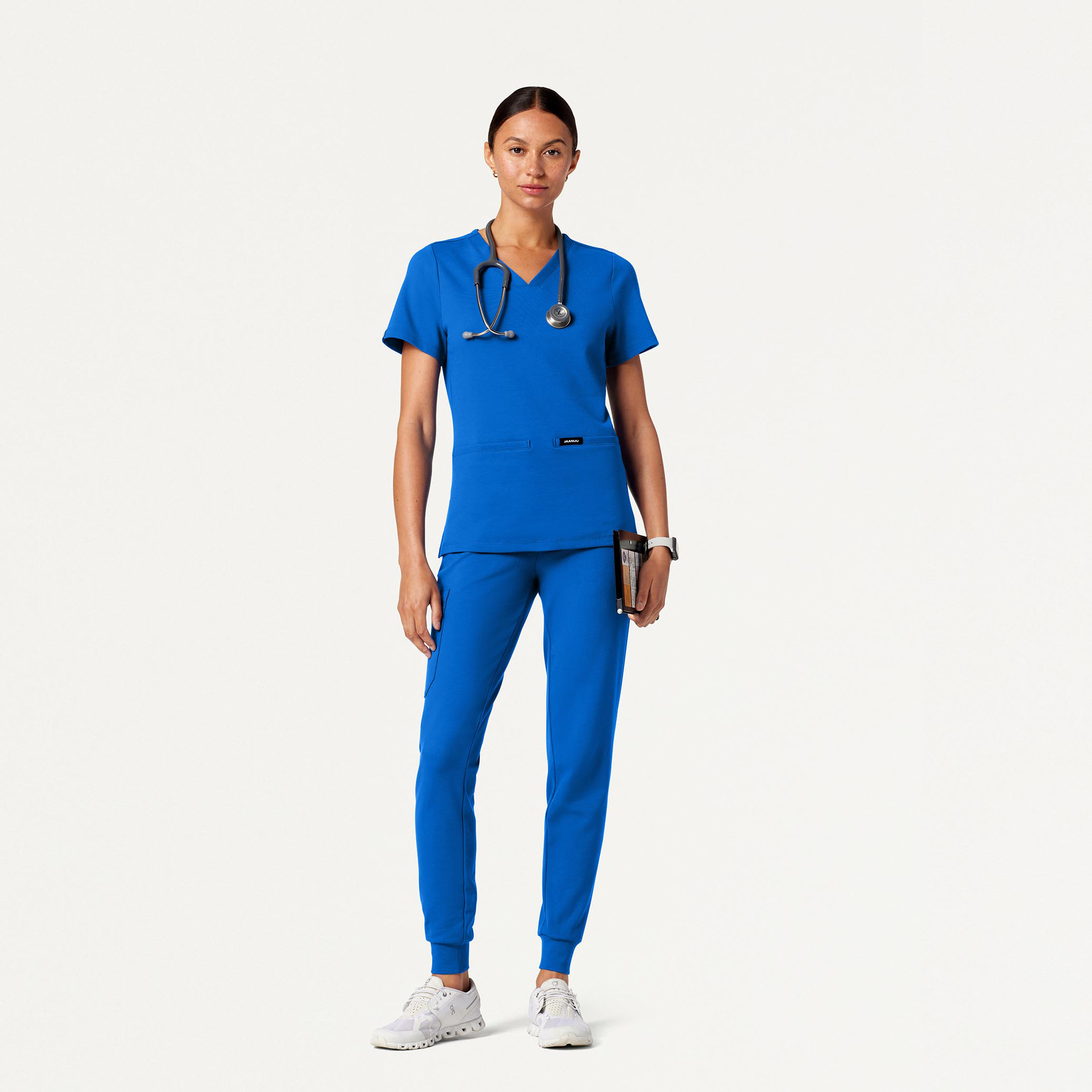 The Newland Essential Scrub Set Heather Gray Jaanuu