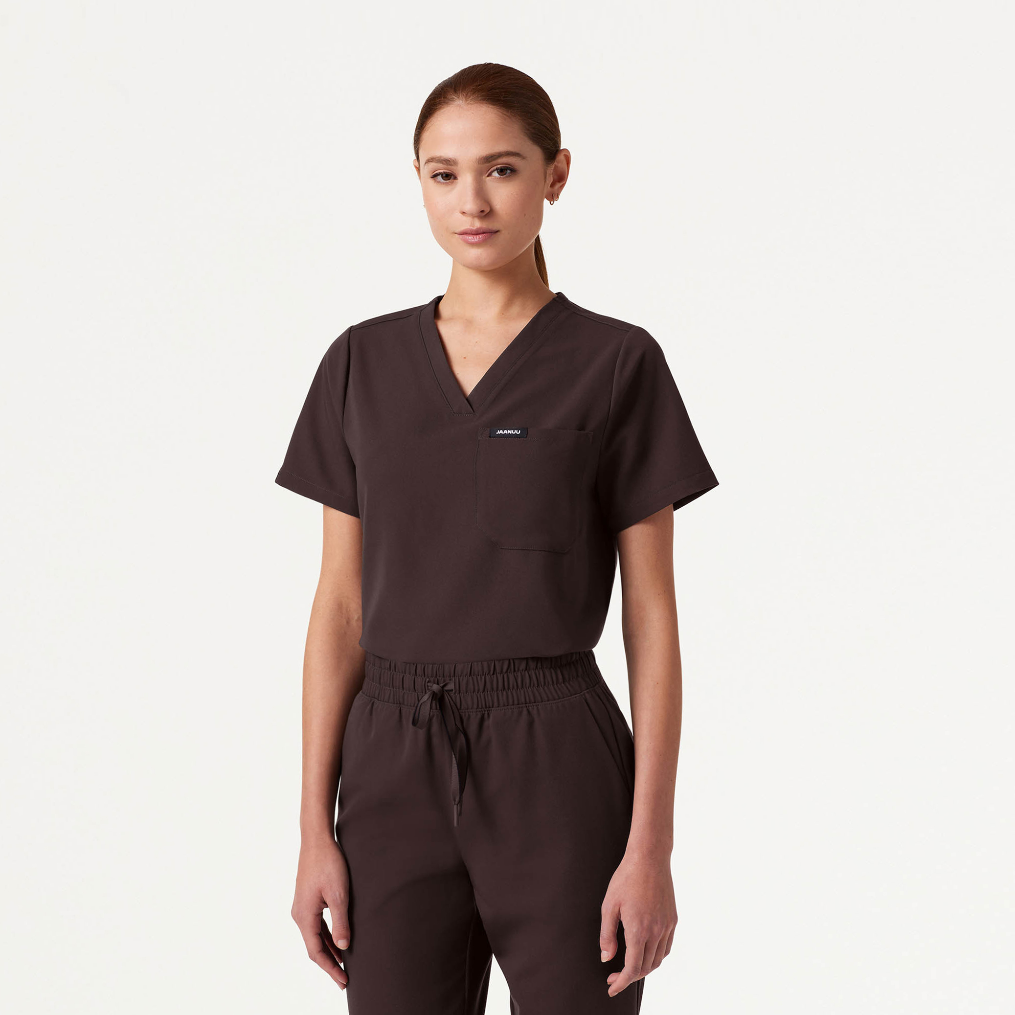 The Ryla Essential Scrub Set Dark Brown Jaanuu