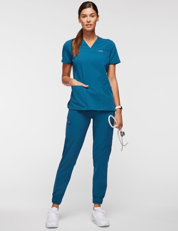 The Women's Caribbean Blue Everyday Scrub Set Caribbean Blue Jaanuu