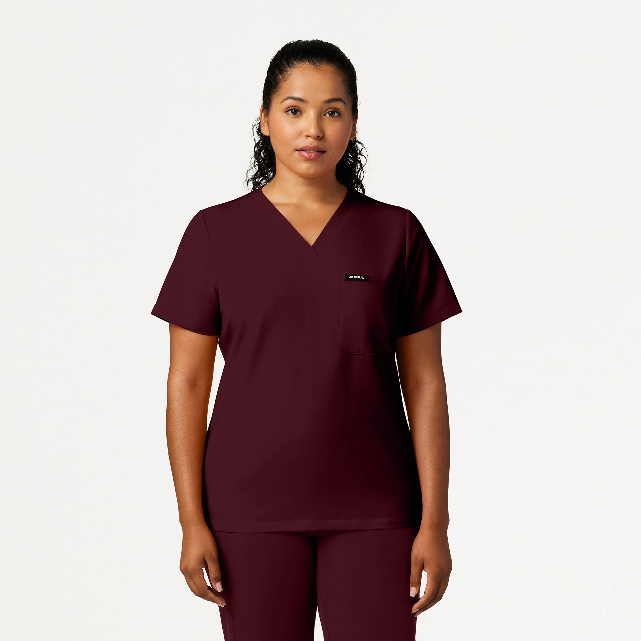 The Yuri Essential Scrub Set Burgundy Jaanuu